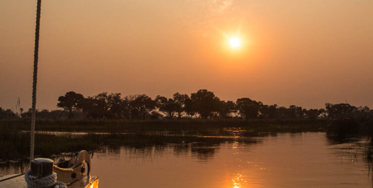 Boating sunset